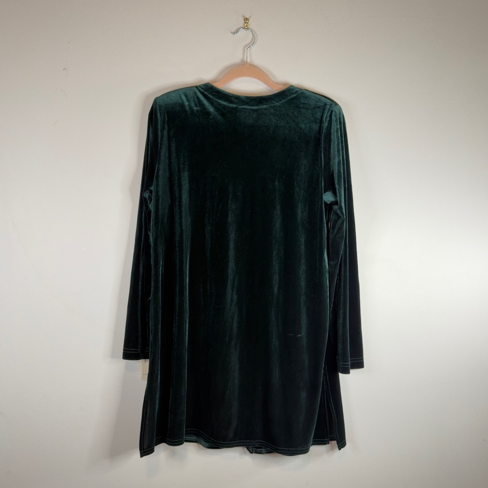 Vintage 90s Rabbit Rabbit Designs Dark Green Velvet - 12M NWT - Picture 11 of 12